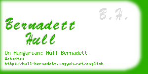 bernadett hull business card